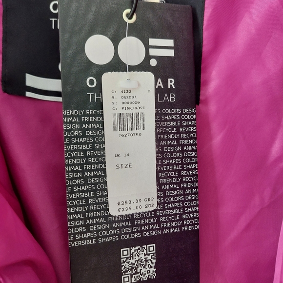Oofwear The Shapes' Lab Fuchsia Pink Puffer Jacket Women's Size 14 BNWT - Picture 7 of 16